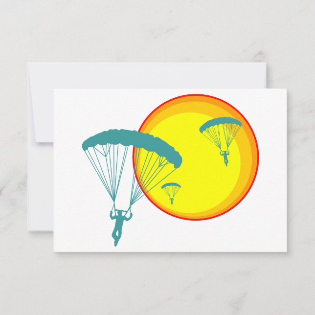 Retro-Skydiver Einladung (Vorderseite)
