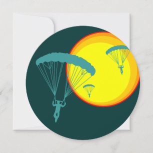 Retro-Skydiver Einladung