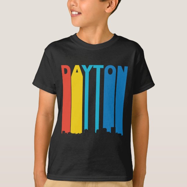 Retro Skyline Daytons Ohio T-Shirt (Vorderseite)