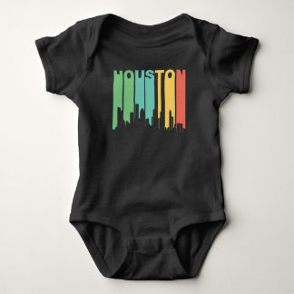 Retro Skyline Siebzigerjahre Art-Houstons Texas Baby Strampler