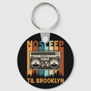 Retro Sleep Til Brooklyn Shirt Alte Schule Tragbar Schlüsselanhänger