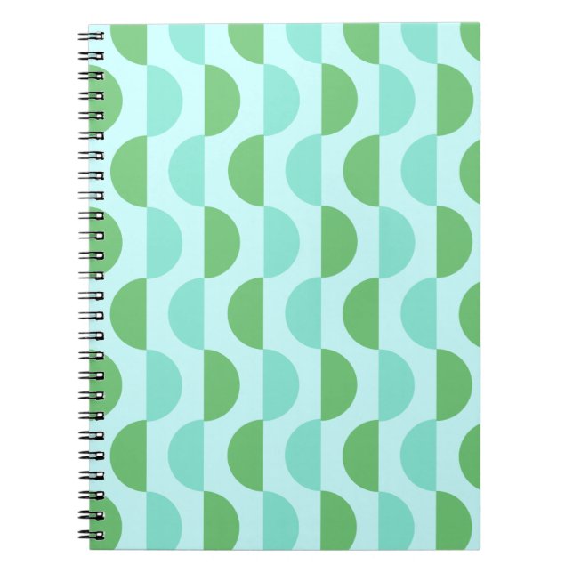 Retro Slice Aquamarines Notebook Notizblock (Vorderseite)