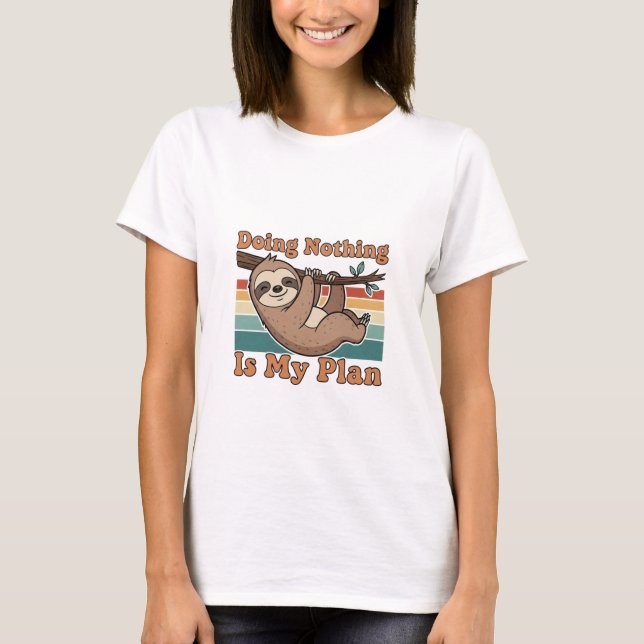 Retro Sloth Lazy Humor Women’s T-Shirt (Vorderseite)