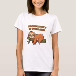 Retro Sloth Productivity Is Overrated Women’s T-Sh T-Shirt