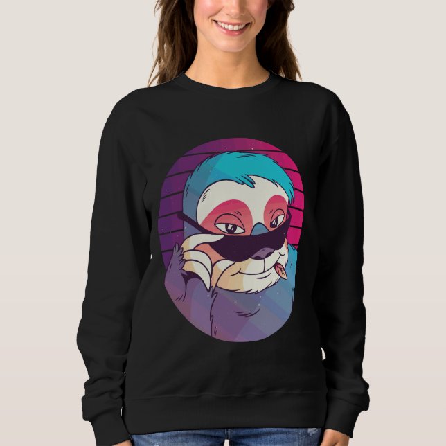 Retro Sloth Sweatshirt (Vorderseite)