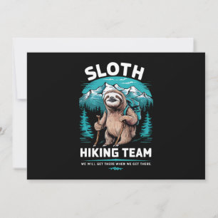 Retro Sloth Wanderteam Vintages Geschenk Einladung