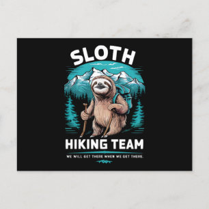 Retro Sloth Wanderteam Vintages Geschenk Postkarte