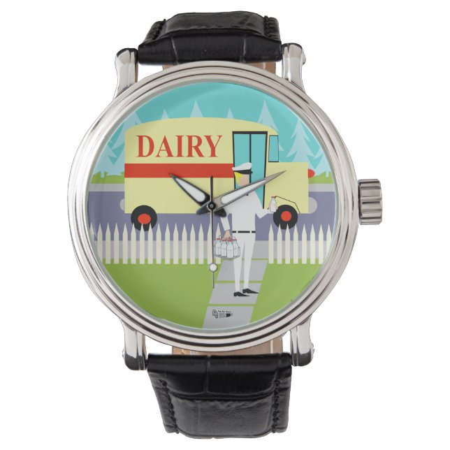 Retro Small Town Milkman Watch Armbanduhr (Vorderseite)