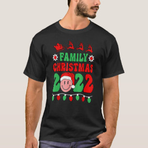 Retro Smile Face Matching Familie Weihnachten 2022 T-Shirt
