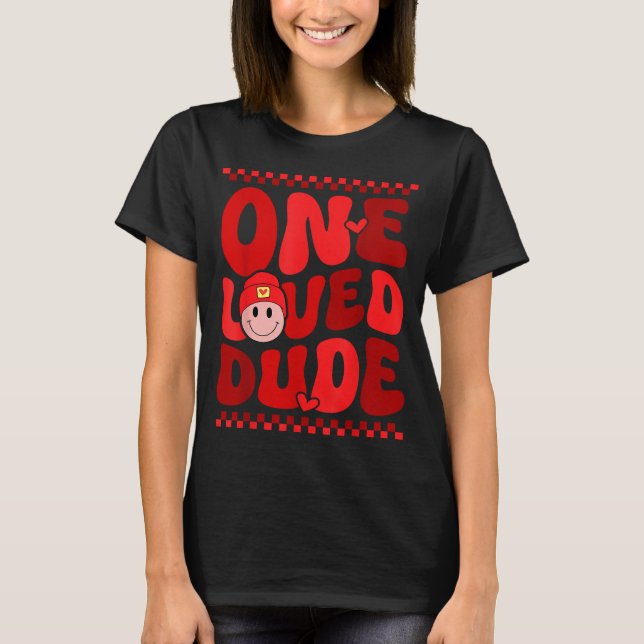 Retro Smile Face One Loved Dude Valentines Day Men T-Shirt (Vorderseite)