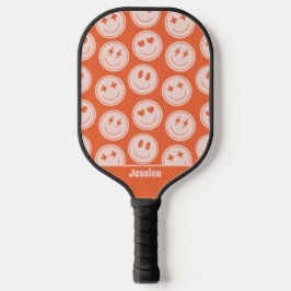 Retro Smile Pattern Individuelle Name Pickleball P Pickleball Schläger
