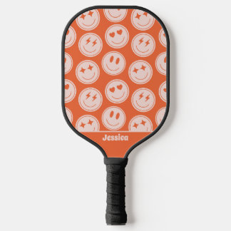 Retro Smile Pattern Individuelle Name Pickleball P Pickleball Schläger