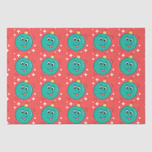 Retro Smiley Cartoon Seidenpapier