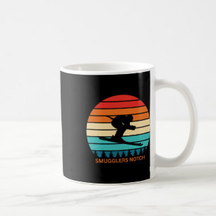 Retro Smugglers Notch Vermont Skifahren Skifahrer Kaffeetasse