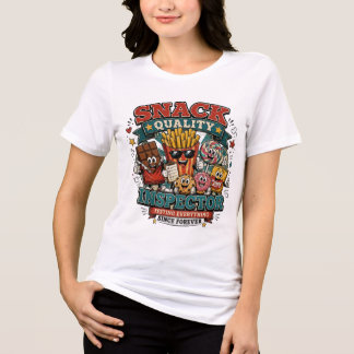 Retro-Snack-Qualitätsprüfer Vintage-Cartoon-Essen Tri-Blend Shirt