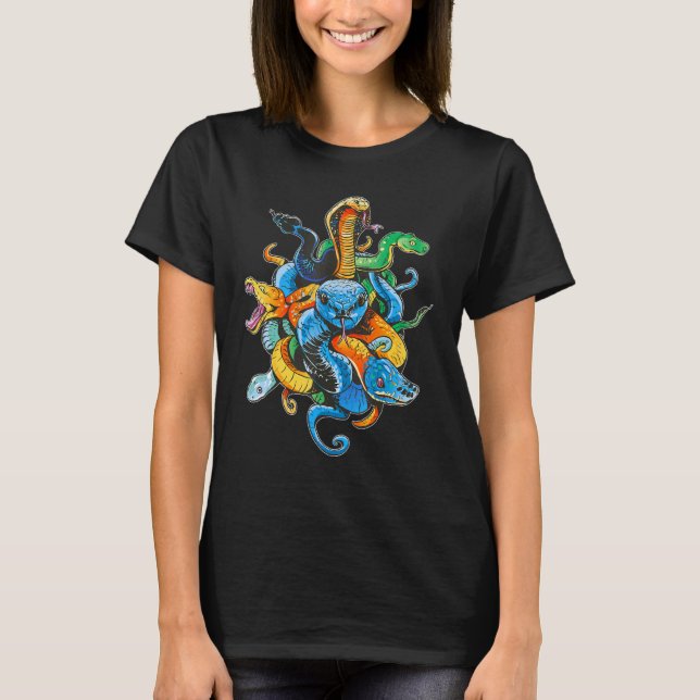 Retro Snake Besitzer Reptil Keeper T-Shirt (Vorderseite)