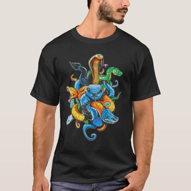 Retro Snake Besitzer Reptil Keeper T-Shirt (Vorderseite)