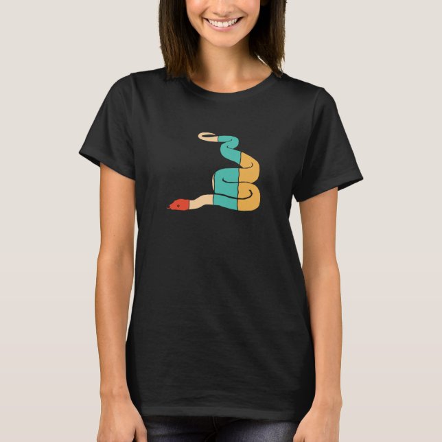 Retro Snake Owner Snake Pythonidae Banana Ball Pyt T-Shirt (Vorderseite)