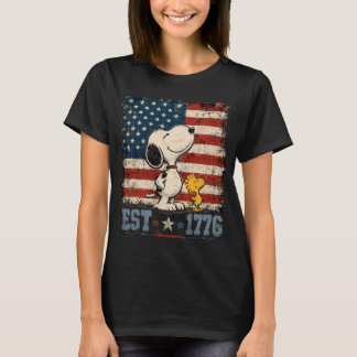 Retro Snoopy 4. Juli Hund PNG, Amerikanische Flagg T-Shirt
