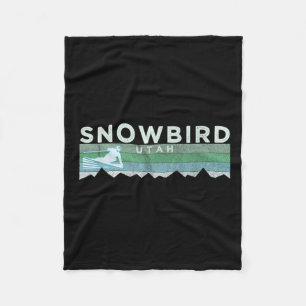 Retro Snowbird, Utah Skilaufen Fleecedecke