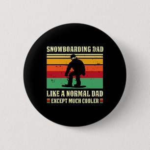 Retro-Snowboard-Daddy Vintage-Snowboarder-Papa Sn Button