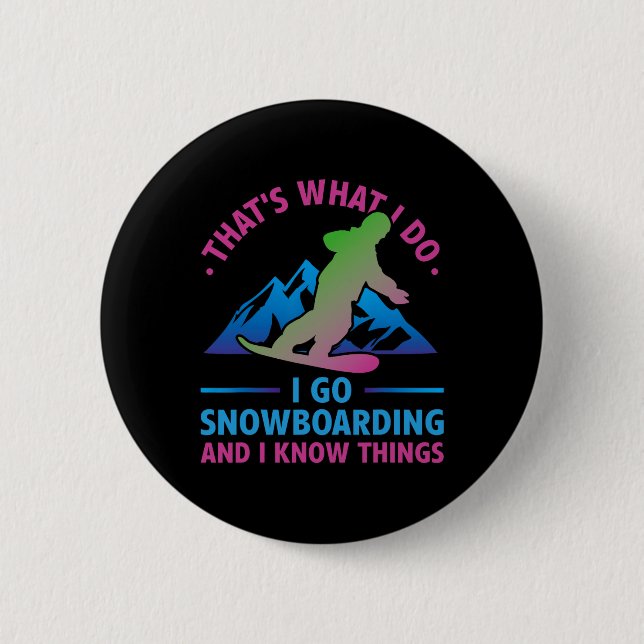 Retro Snowboard der 90er 80er Das ist, was ich mac Button (Vorderseite)