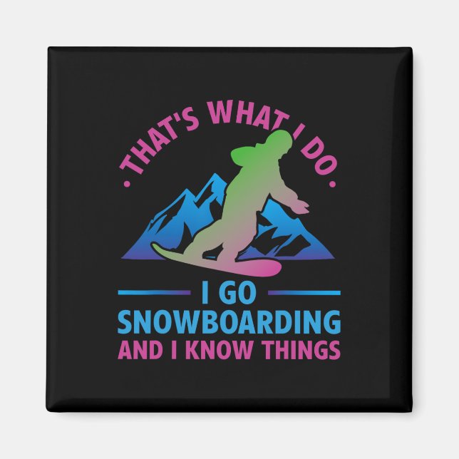 Retro Snowboard der 90er 80er Das ist, was ich mac Magnet (Vorne)
