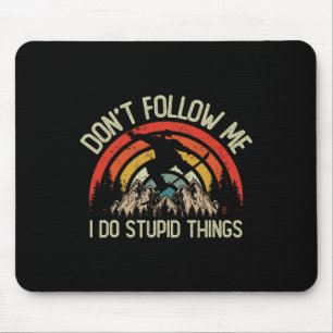 Retro-Snowboard Ich mache dumme Dinge Vintage-Schn Mousepad