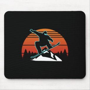 Retro Snowboard Snowboarder Gaben Wintersport Sn Mousepad