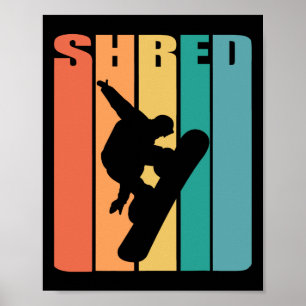 Retro-Snowboard-Trick 70er Jahre Vintage-Freestyle Poster