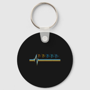 Retro-Snowboard - Vintage-Snowboarder Snowboardfah Schlüsselanhänger