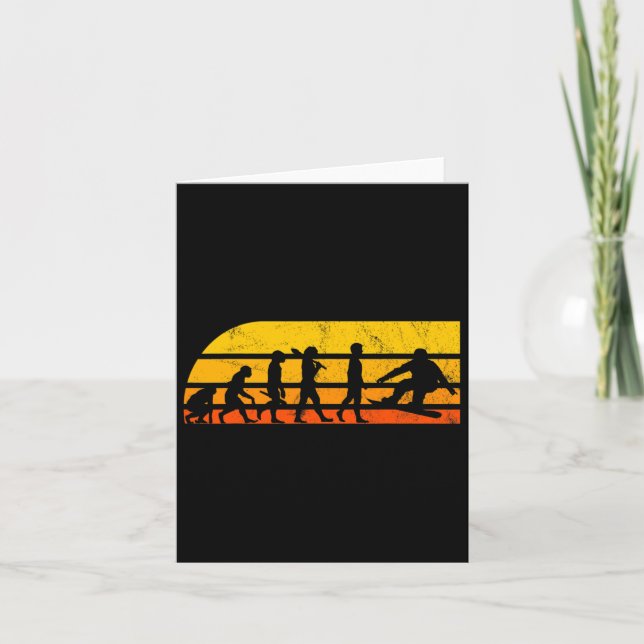 Retro-Snowboarden Evolution Vintage  Karte (Vorderseite)