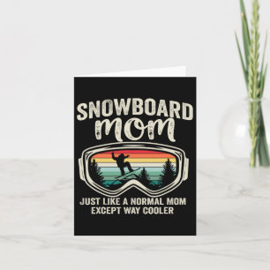 Retro Snowboarder Snowboard Mama Vintag Snowboard Karte