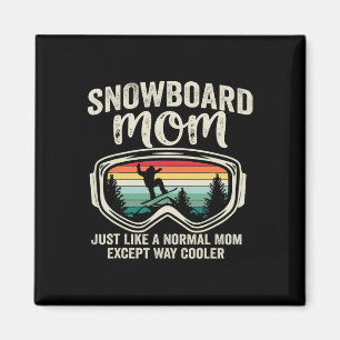 Retro-Snowboarder Snowboard-Mama Vintage-Snowboard Magnet