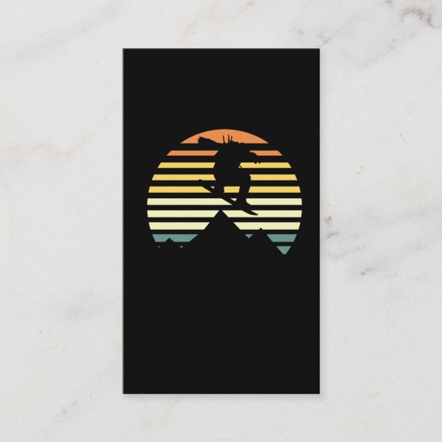 Retro Snowboarding Freestyle Jump Mountains Visitenkarte (Vorderseite)