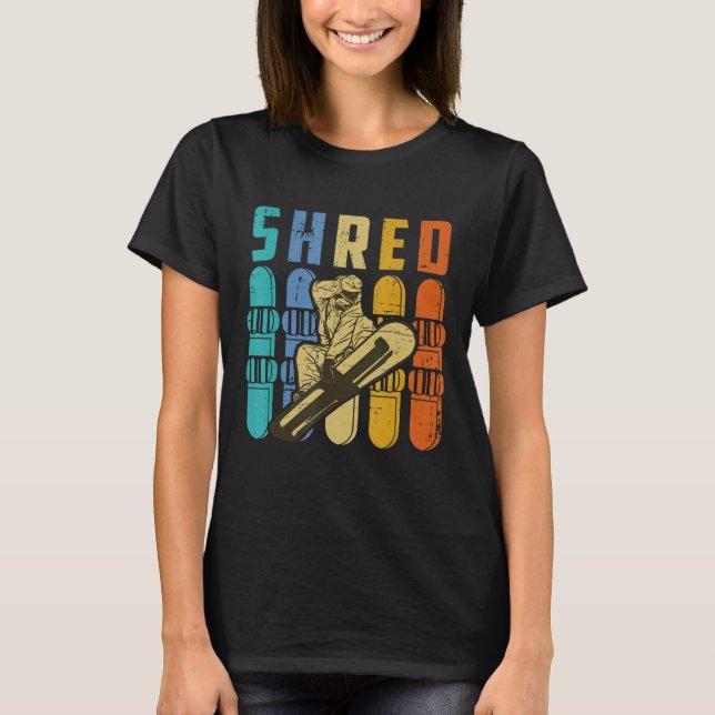 Retro Snowboarding T-Shirt (Vorderseite)