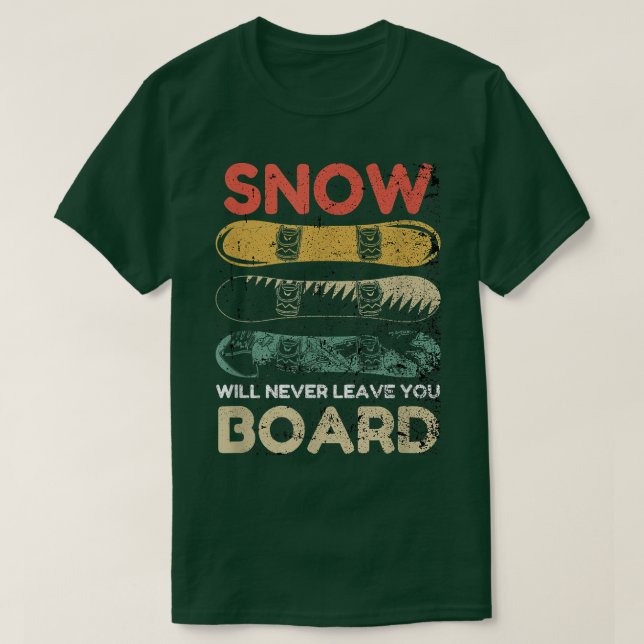 Retro Snowboards Snowboarder Snowboarden T-Shirt (Design vorne)