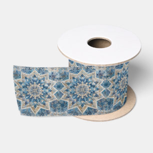 Retro Snowflake Kaleidoscope Quilt Satinband