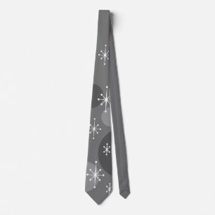 RETRO SNOWFLAKE POLKA DOTS CHRISTMAS URLAUB KRAWATTE