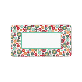 Retro Snowflake Weihnachts-Mailing oder Geschenk Adressaufkleber