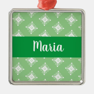 Retro Snowflakes Design Weihnachten Gegenwart Ornament Aus Metall