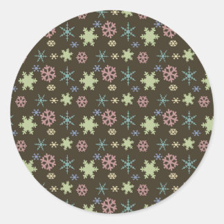 Retro Snowflakes Sticker