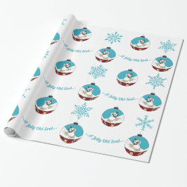Retro - Snowman Geschenkpapier