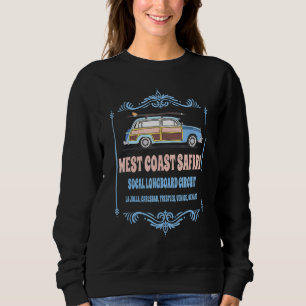 Retro SoCal Surfing West Coast Safari Long Board C Sweatshirt