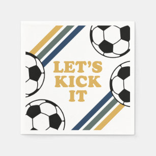 Retro Soccer Birthday Serviette