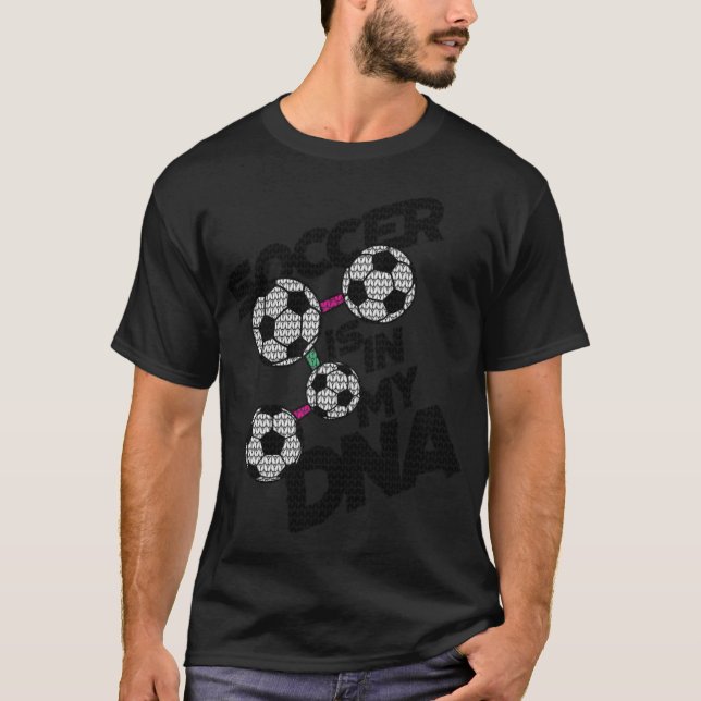 Retro Soccer Fan Geschenk ist in My DNA Soccer Lov T-Shirt (Vorderseite)