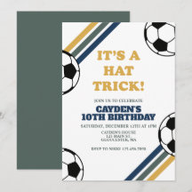 Retro Soccer Hat Trick 3. Geburtstag