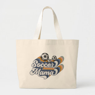 Retro Soccer Mama Sublimierung Design, Fußball Jumbo Stoffbeutel