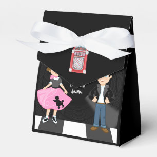Retro Sock Hop Geburtstagsparty Geschenkschachtel