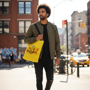Retro "SOCK" Tote Bag - Bold Streetwear Vibes